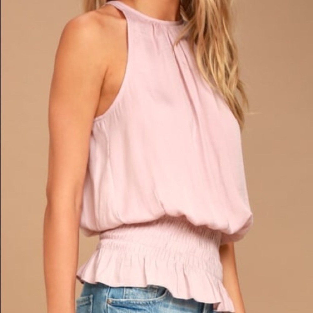 Lulus White Sleeveless Blouse. Small.